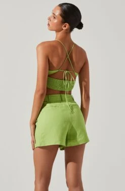 Amiah Cutout Crop Top 31 Amiah Cutout Crop Top -Dress Sales Store ACT17738L KIWI 3