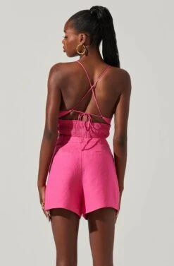 Amiah Cutout Crop Top 26 Amiah Cutout Crop Top -Dress Sales Store ACT17738L PINK 4