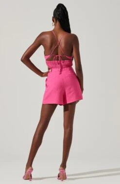 Amiah Cutout Crop Top 25 Amiah Cutout Crop Top -Dress Sales Store ACT17738L PINK 5