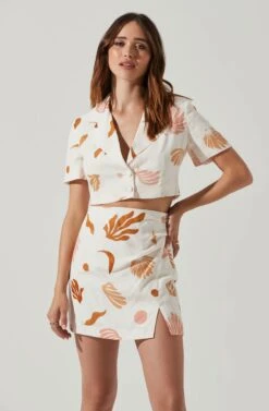 Kiria Cropped Jacket 10 Kiria Cropped Jacket -Dress Sales Store ACT17762P BROWNPINKCREAM 3