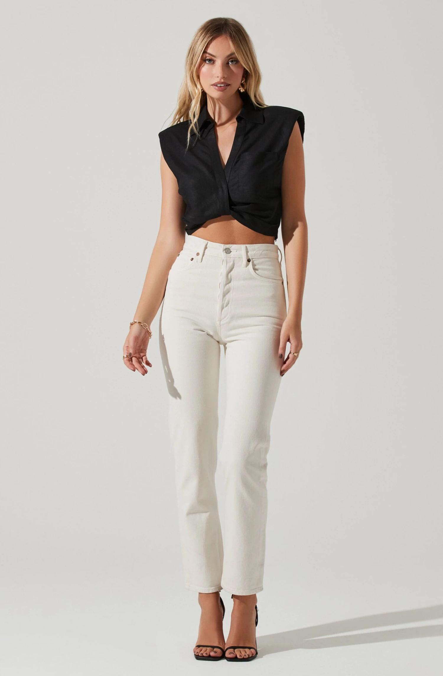 Kathlynn Front Twist Collared Top 4 Kathlynn Front Twist Collared Top - Image 2