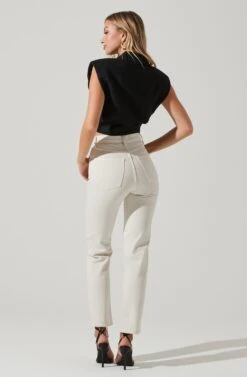 Kathlynn Front Twist Collared Top 20 Kathlynn Front Twist Collared Top -Dress Sales Store ACT17783 BLACK 5