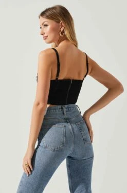 Janet Ruched Bustier Top 19 Janet Ruched Bustier Top -Dress Sales Store ACT17810 BLACK 5