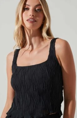 Janesa Sleeveless Top 16 Janesa Sleeveless Top -Dress Sales Store ACT17817 BLACK 4