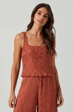 Janesa Sleeveless Top 21 Janesa Sleeveless Top -Dress Sales Store ACT17817 RUST 2