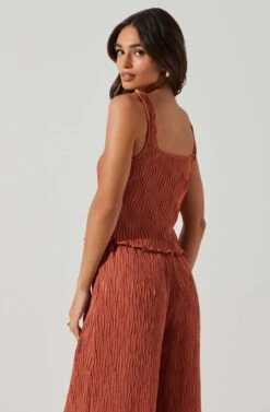 Janesa Sleeveless Top 23 Janesa Sleeveless Top -Dress Sales Store ACT17817 RUST 4