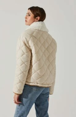 Bellamie Quilted Jacket 19 Bellamie Quilted Jacket -Dress Sales Store ACT17854 ECRU 5