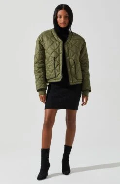 Bellamie Quilted Jacket 23 Bellamie Quilted Jacket -Dress Sales Store ACT17854 OLIVE 2