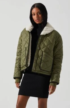 Bellamie Quilted Jacket 20 Bellamie Quilted Jacket -Dress Sales Store ACT17854 OLIVE 4