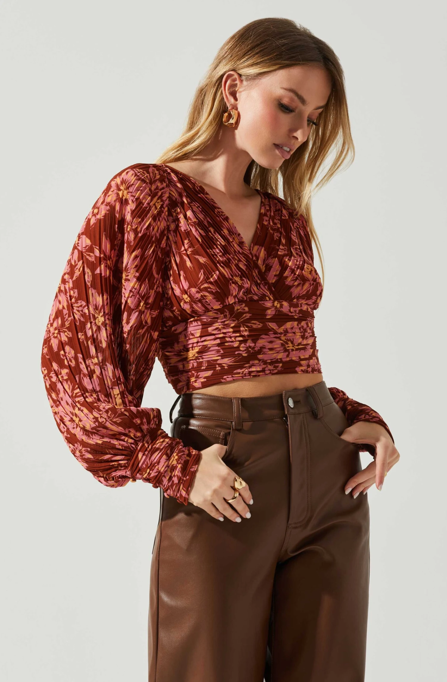 Pernilla Pleated Floral Puff Sleeve Top 10 Pernilla Pleated Floral Puff Sleeve Top - Image 9