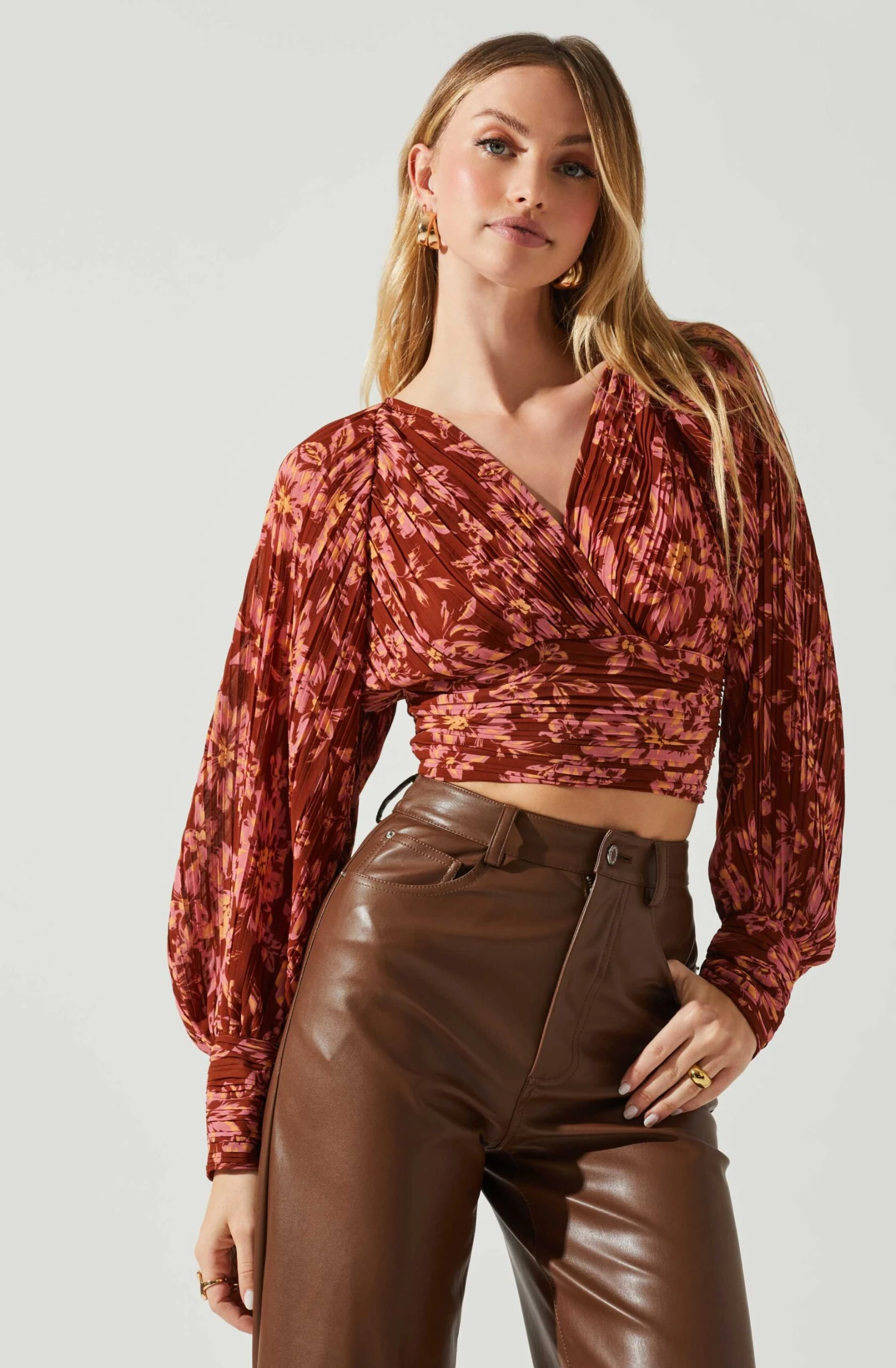 Pernilla Pleated Floral Puff Sleeve Top 8 Pernilla Pleated Floral Puff Sleeve Top - Image 7