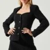 Rivka Fitted Sweetheart Blazer 1 Rivka Fitted Sweetheart Blazer -Dress Sales Store ACT17872 BLACK 3