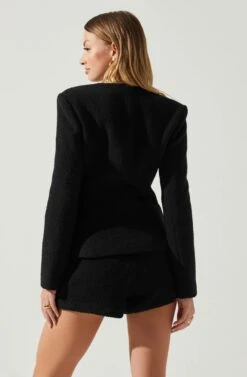 Rivka Fitted Sweetheart Blazer 13 Rivka Fitted Sweetheart Blazer -Dress Sales Store ACT17872 BLACK 5