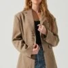 Galilea Oversized Blazer 1 Galilea Oversized Blazer -Dress Sales Store ACT17892 BROWN 4