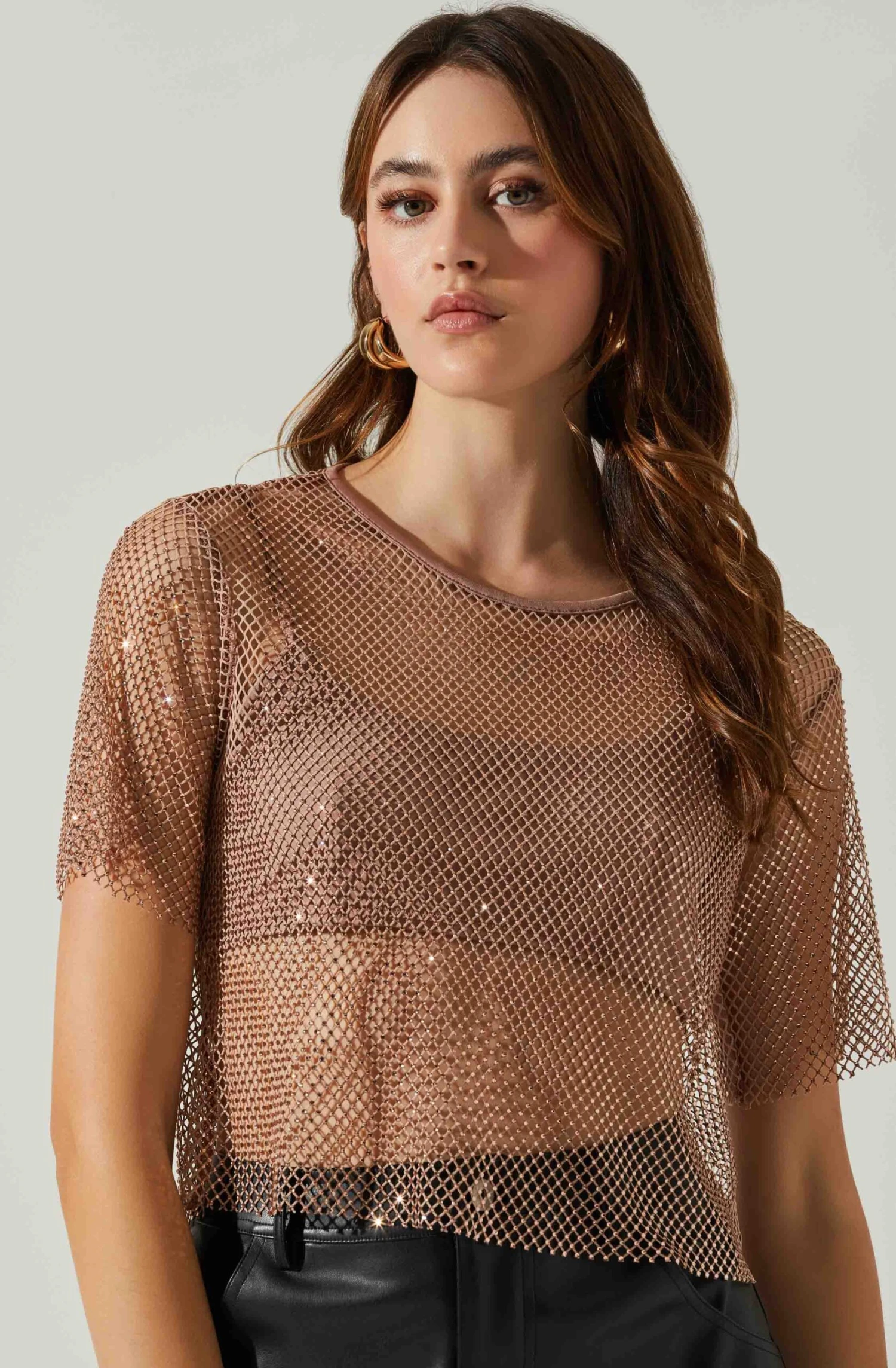 Mckay Rhinestone Mesh Short Sleeve Top 12 Mckay Rhinestone Mesh Short Sleeve Top - Image 10