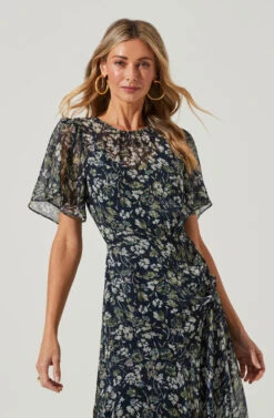 Flutter Sleeve Asymmetrical Floral Maxi Dress 41 Flutter Sleeve Asymmetrical Floral Maxi Dress -Dress Sales Store ADR100436 BLUEGREENFLORAL 4 7ded14a5 689a 4bcb b91d 11220393e70b