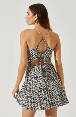 Plisse Tie Back Mini Dress 11 Plisse Tie Back Mini Dress -Dress Sales Store ADR100873S BLACKWHITEABSTRACT 6