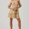 Off Shoulder Two Tier Floral Mini Dress 1 Off Shoulder Two Tier Floral Mini Dress -Dress Sales Store ADR101294 YELLOWMULTIFLORAL 01391