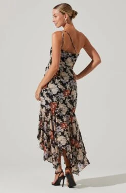Emmylou Floral One Shoulder Midi Dress 23 Emmylou Floral One Shoulder Midi Dress -Dress Sales Store ADR101528 BLACKFLORAL 5