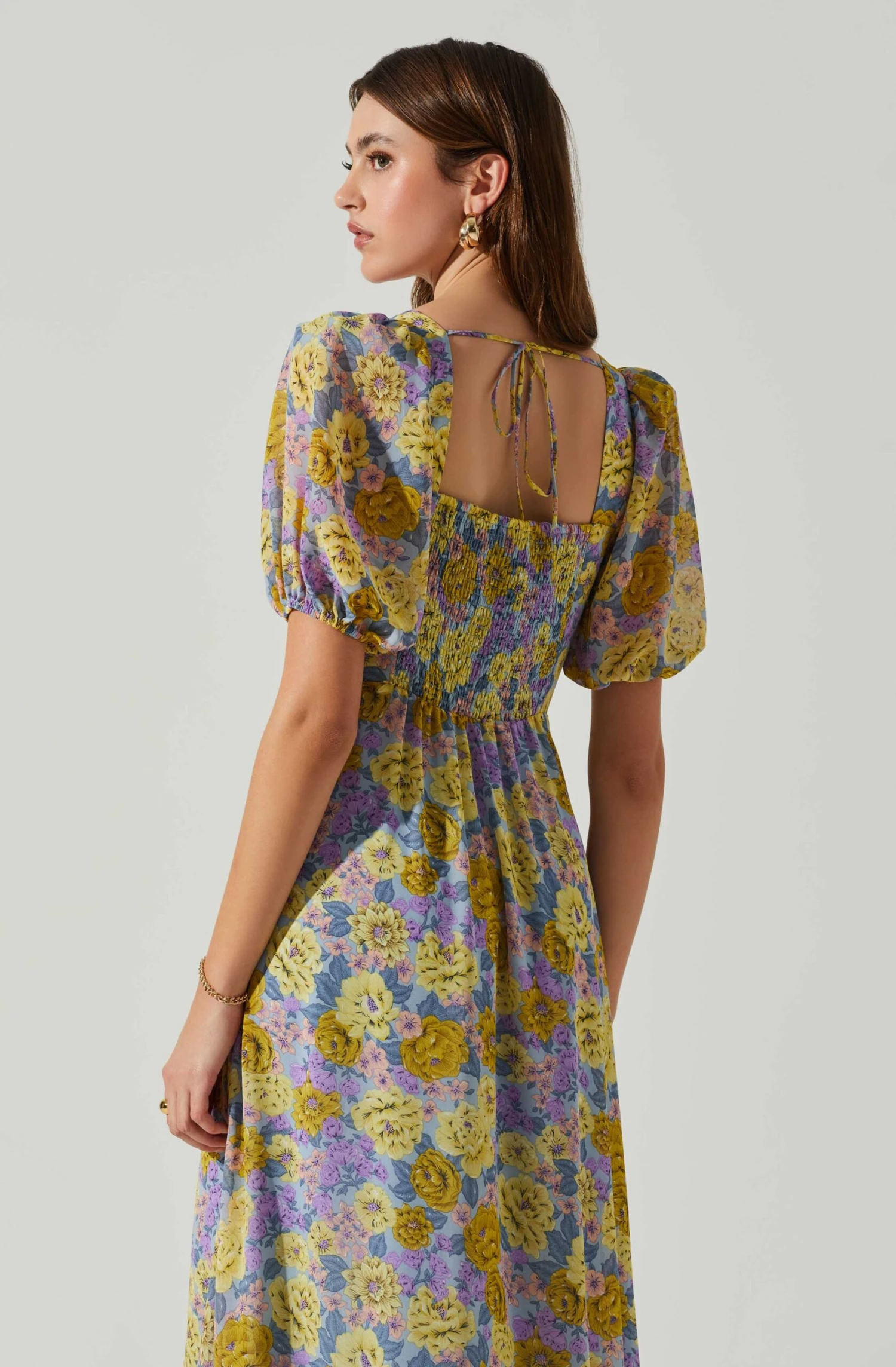 Floral Sweetheart Neck Midi Dress 7 Floral Sweetheart Neck Midi Dress - Image 5