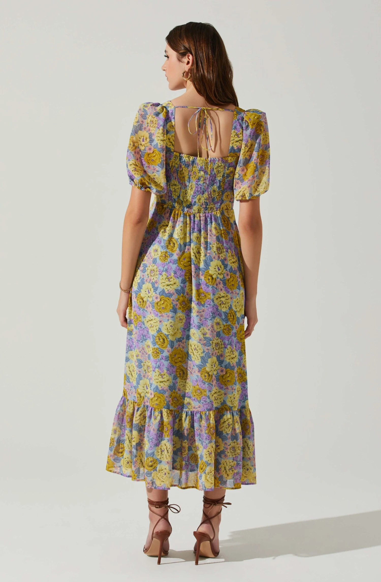 Floral Sweetheart Neck Midi Dress 8 Floral Sweetheart Neck Midi Dress - Image 6