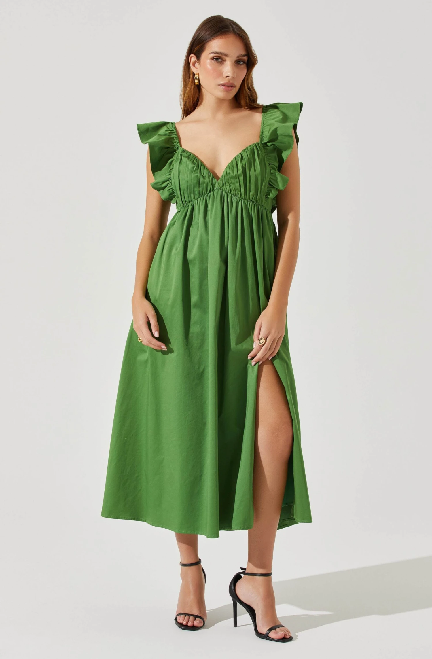 Flutter Sleeve Tie Back Maxi Dress 5 Flutter Sleeve Tie Back Maxi Dress - Image 3