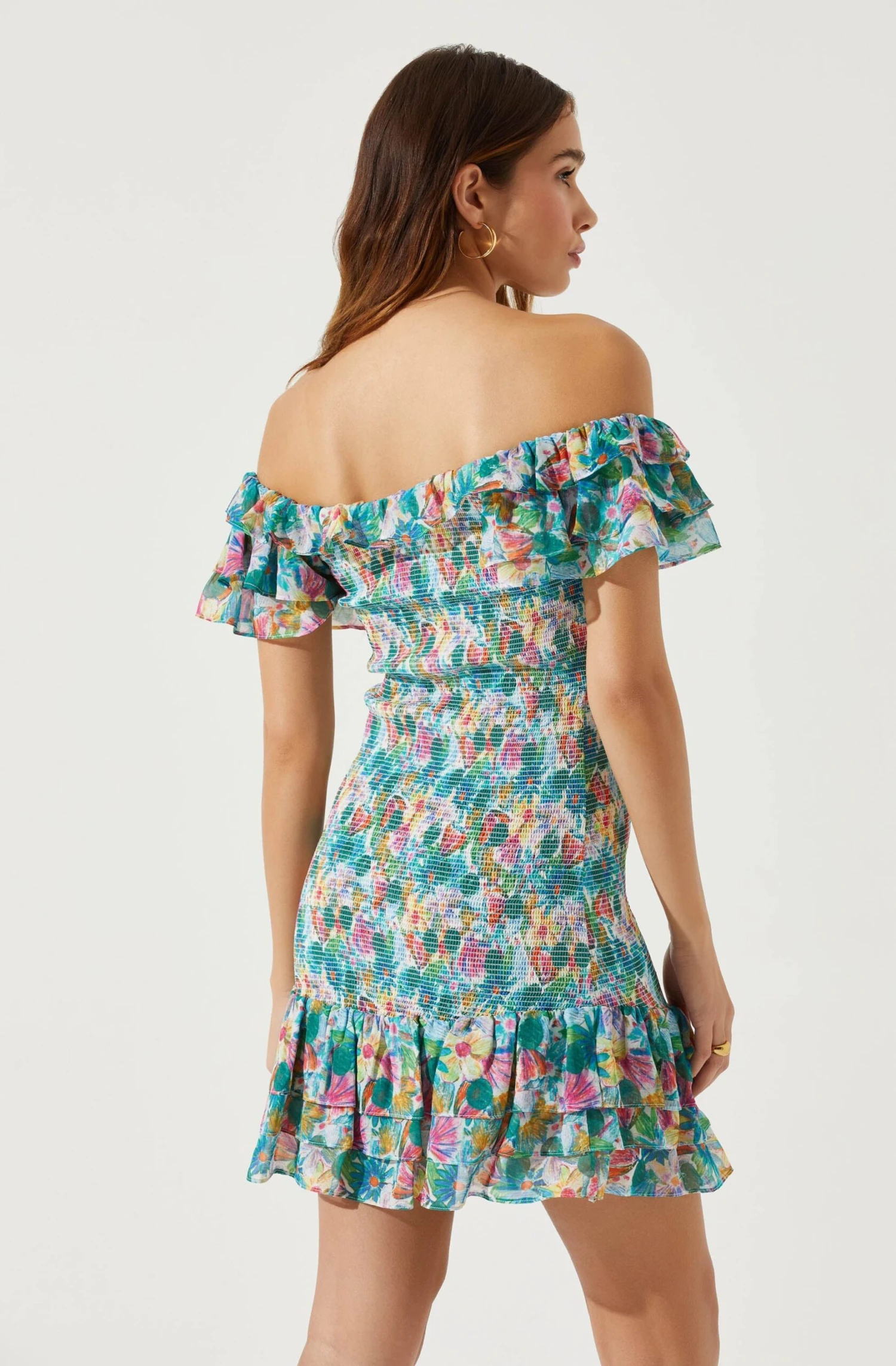 Flutter Sleeve Smocked Mini Dress 7 Flutter Sleeve Smocked Mini Dress - Image 5