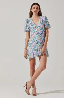 Flutter Sleeve Cutout Floral Mini Dress 22 Flutter Sleeve Cutout Floral Mini Dress -Dress Sales Store ADR101724 WHITEMULTIFLORAL 5