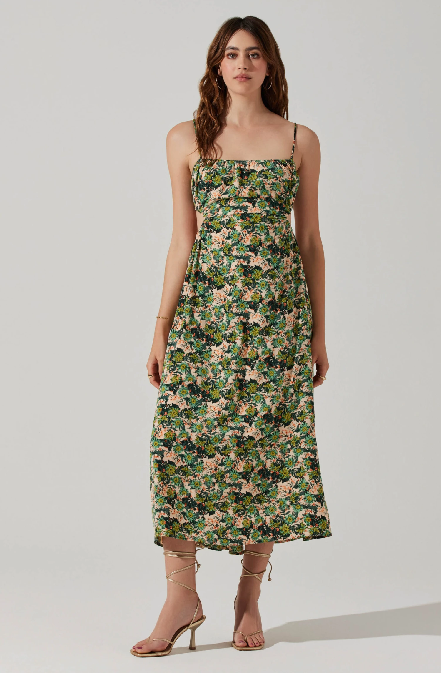 Open Back Floral Midi Dress 5 Open Back Floral Midi Dress - Image 3