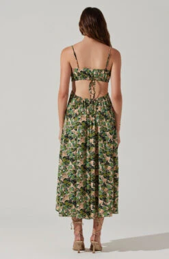 Open Back Floral Midi Dress 19 Open Back Floral Midi Dress -Dress Sales Store ADR101751 GREENORANGEFLORAL 5