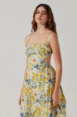 Open Back Floral Midi Dress 23 Open Back Floral Midi Dress -Dress Sales Store ADR101751 YELLOWBLUEABSTRACT 3