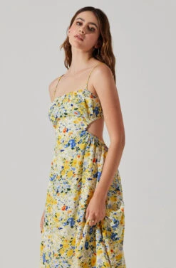 Open Back Floral Midi Dress 21 Open Back Floral Midi Dress -Dress Sales Store ADR101751 YELLOWBLUEABSTRACT 4