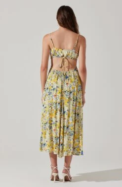 Open Back Floral Midi Dress 25 Open Back Floral Midi Dress -Dress Sales Store ADR101751 YELLOWBLUEABSTRACT 5