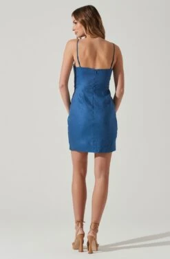 Side Ruched Mini Dress 19 Side Ruched Mini Dress -Dress Sales Store ADR101762 INDIGO 6