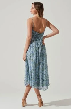 Floral Pleated Midi Dress 19 Floral Pleated Midi Dress -Dress Sales Store ADR101774 BLUEFLORAL 6