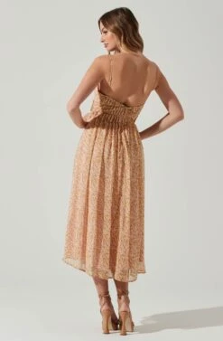 Floral Pleated Midi Dress 25 Floral Pleated Midi Dress -Dress Sales Store ADR101774 YELLOWPINKFLORAL 6