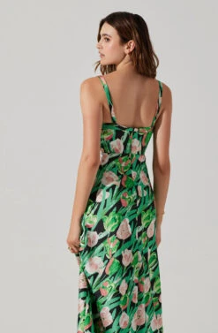 Satin Corset Floral Maxi Dress 18 Satin Corset Floral Maxi Dress -Dress Sales Store ADR101783 PINKGREENFLORAL 6