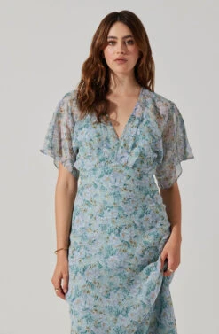 Flutter Sleeve Open Back Maxi Dress 21 Flutter Sleeve Open Back Maxi Dress -Dress Sales Store ADR101803 LIGHTBLUEMULTIFRL 4