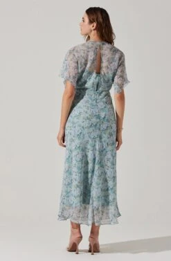 Flutter Sleeve Open Back Maxi Dress 25 Flutter Sleeve Open Back Maxi Dress -Dress Sales Store ADR101803 LIGHTBLUEMULTIFRL 5