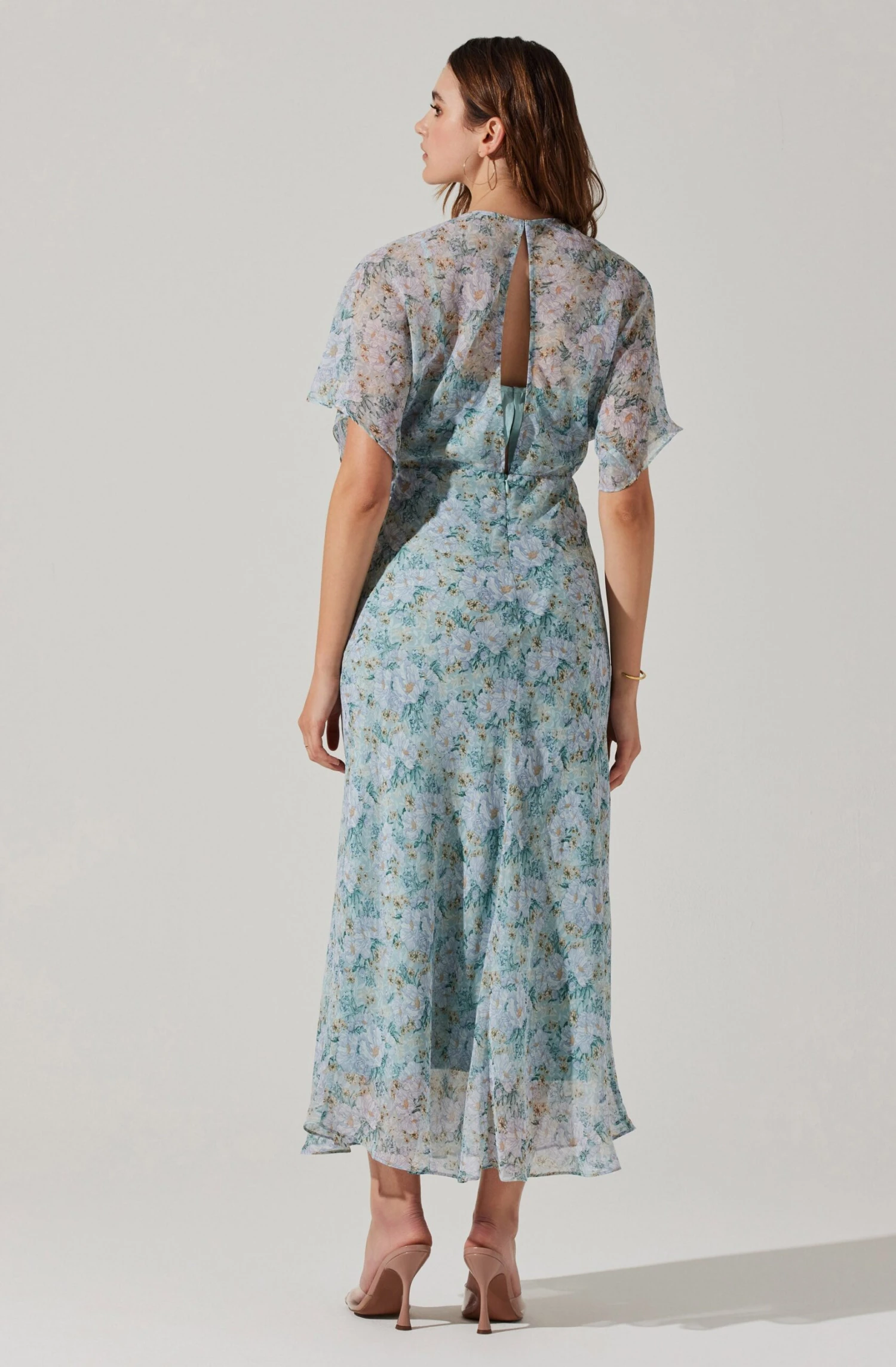 Flutter Sleeve Open Back Maxi Dress 14 Flutter Sleeve Open Back Maxi Dress - Image 12