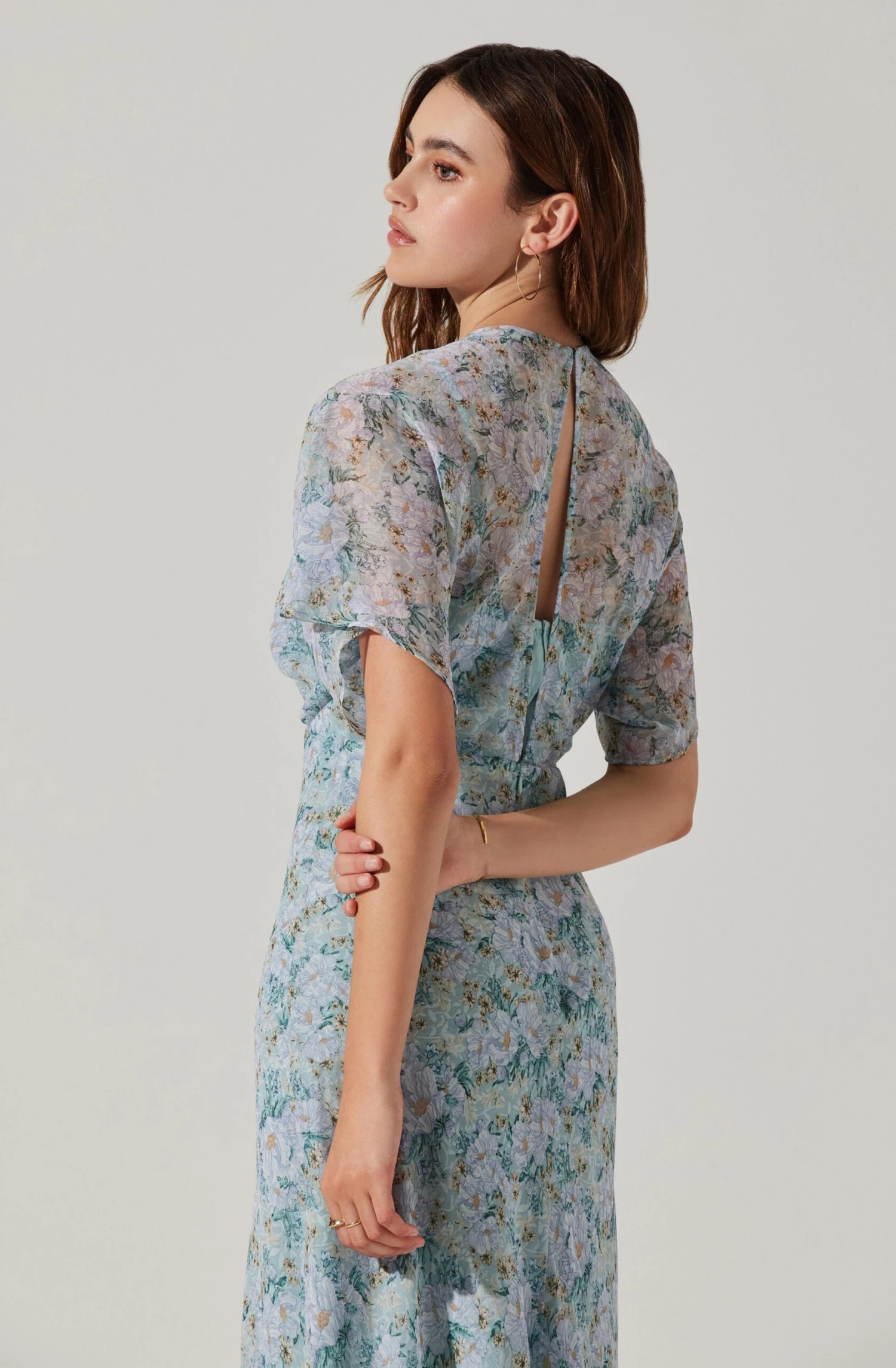 Flutter Sleeve Open Back Maxi Dress 13 Flutter Sleeve Open Back Maxi Dress - Image 11