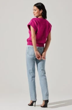 Checkered Sweater Vest 24 Checkered Sweater Vest -Dress Sales Store ALT16416 CI FUCHSIA 5