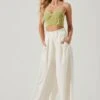 Pleated Front Wide Leg Trouser 2 Pleated Front Wide Leg Trouser -Dress Sales Store AP7224 CREAM 1194