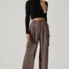 Pleated Wide Leg Cargo Pants 2 Pleated Wide Leg Cargo Pants -Dress Sales Store AP7310 WARMGREY 3