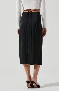 Hi Slit Ruched Skirt 9 Hi Slit Ruched Skirt -Dress Sales Store AS9086B BLACK 1565