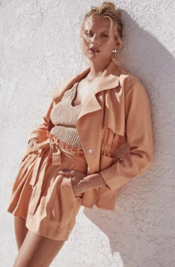 Pacific Pleated Tie Waist Shorts 14 Pacific Pleated Tie Waist Shorts -Dress Sales Store ASTR SPR21 PT2 8097