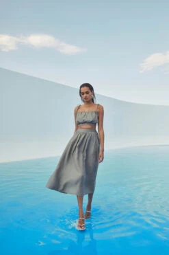 Terra Bella High Waist Midi Skirt 19 Terra Bella High Waist Midi Skirt -Dress Sales Store ASTR SPR22 PT1 2172