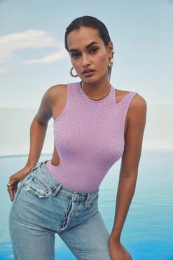 Dixon Sleeveless Cutout Crinkle Bodysuit 19 Dixon Sleeveless Cutout Crinkle Bodysuit -Dress Sales Store ASTR SPR22 PT1 2208