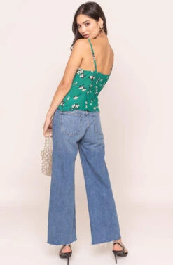 Fitted Floral Cami 13 Fitted Floral Cami -Dress Sales Store AT15563 GREEN FLORAL 5AA