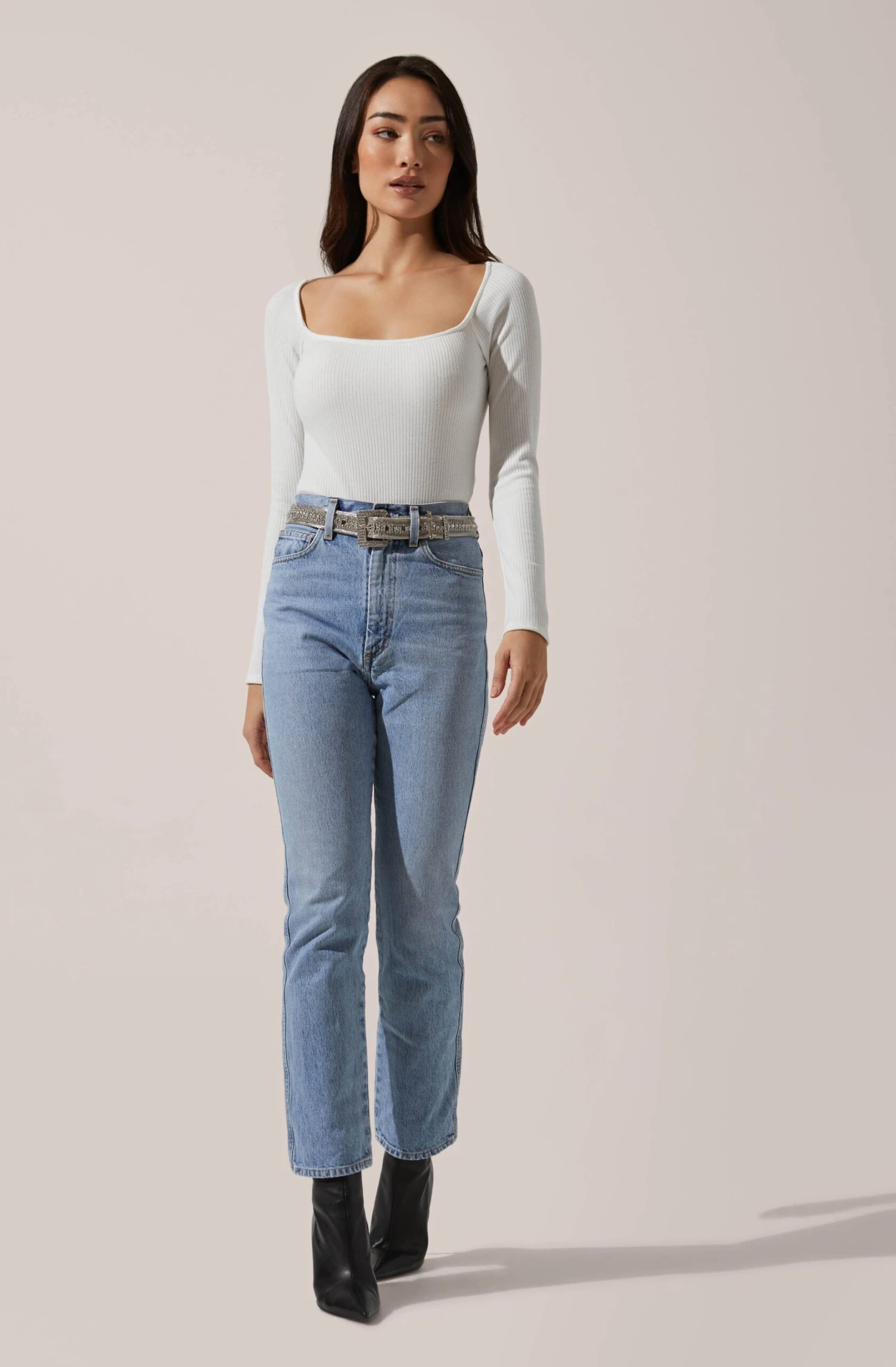 Square Neck Long Sleeve Bodysuit 3 Square Neck Long Sleeve Bodysuit